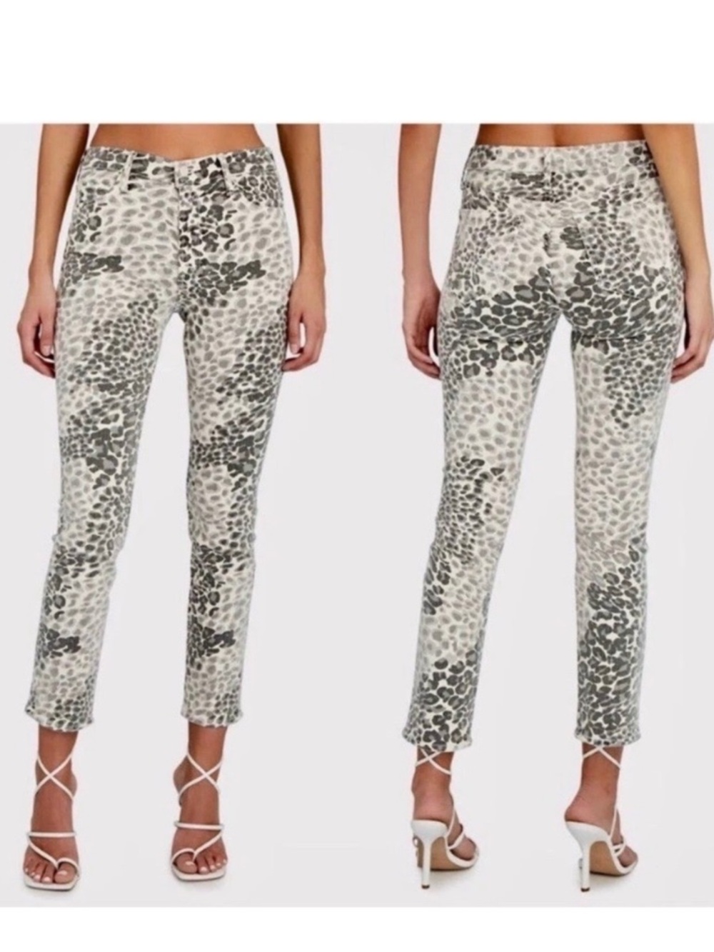 mother denim the mid rise dazzler ankle chetah 29
